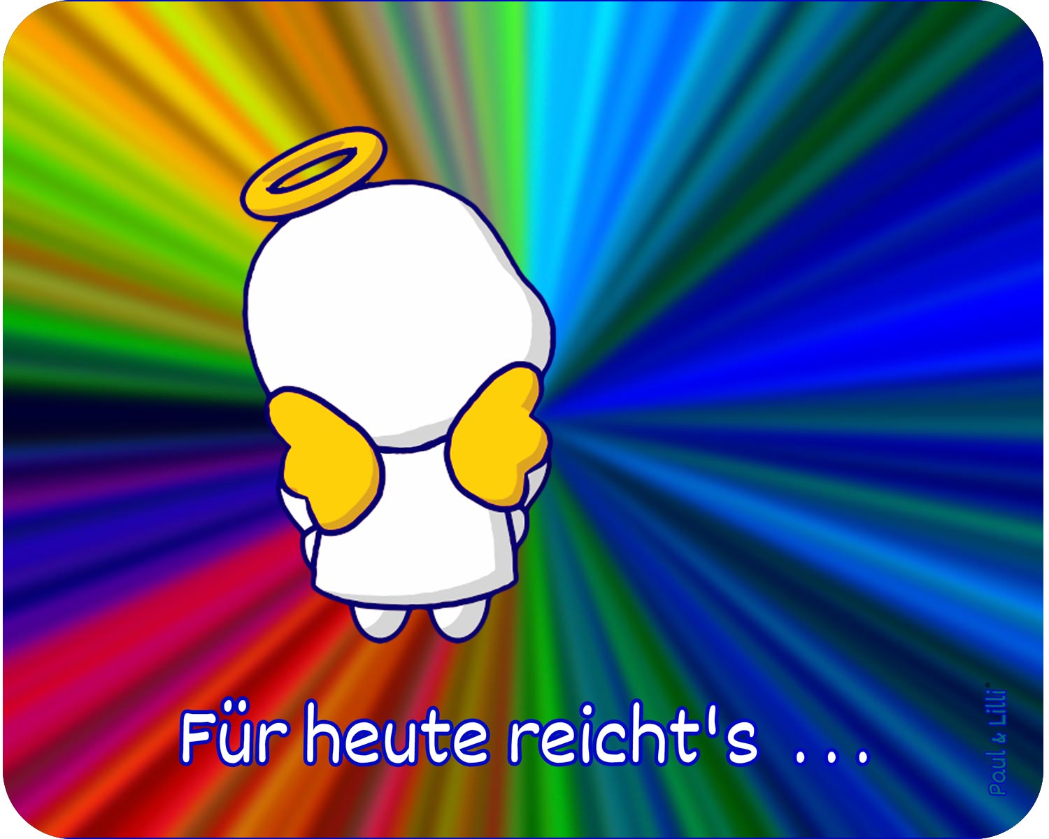Mutmach-Mauspad Set - Schutzengel Wobbly Paul
