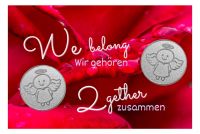 Engelige Grüße - Wir gehören zusammen - Schutzengel Smiling Paul silber - Engelkärtchen rot VS - by atalantes spirit